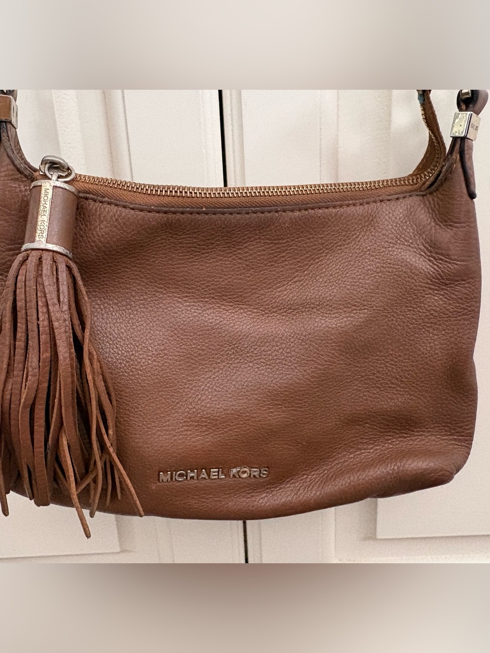 Michael Kors Small‎ Brown Leather Shoulder Bag Bohemian Classic